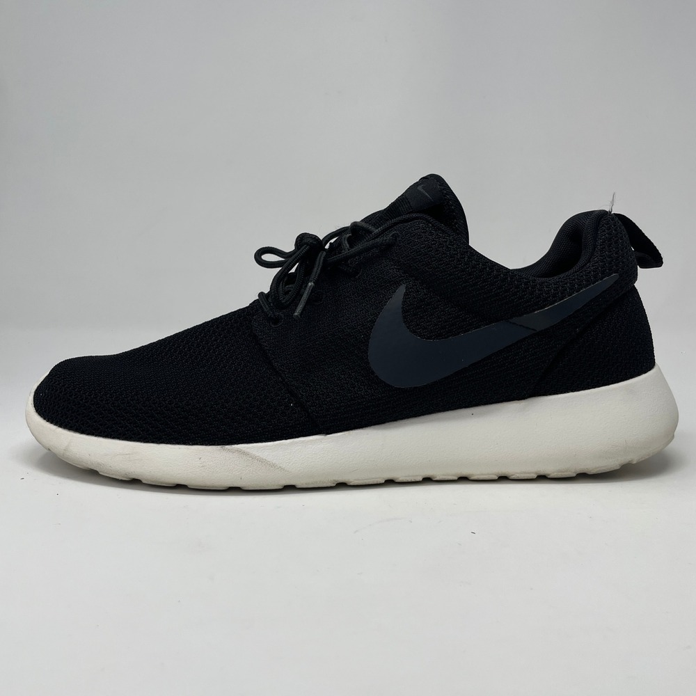 Nike Roshe Run Mens 11 Black Anthracite Sail Running Shoes 511881-010 Sporty Gym